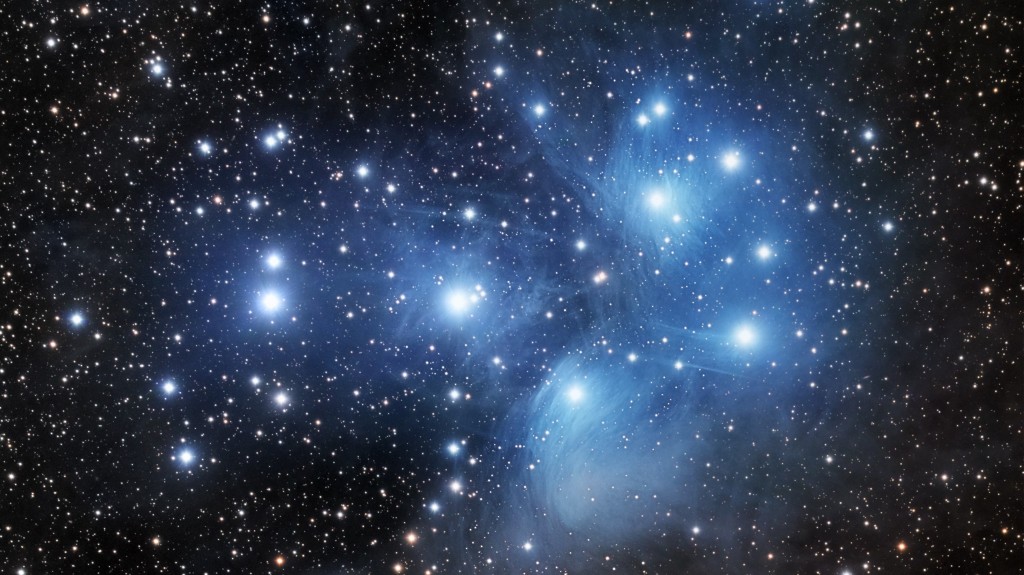 Pleiades Star Cluster : A Cosmic Symphony of Blue Giants